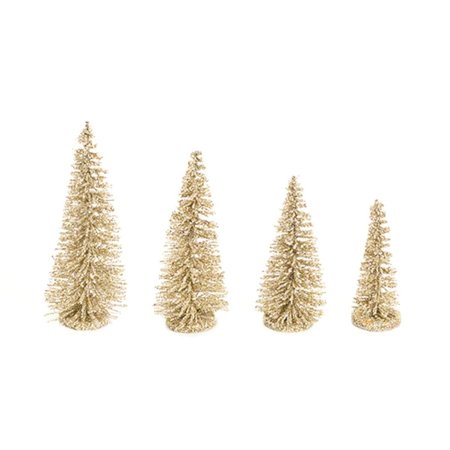 MELROSE INTERNATIONAL Melrose International 72394DS 4.5 x 7 in. Plastic Mini Tree Novelty Toy; Gold - Set of 16 72394